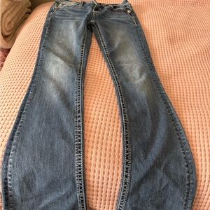 Miss Me Light Blue Flare Jeans size 27 perfect to use with boots or booties.
